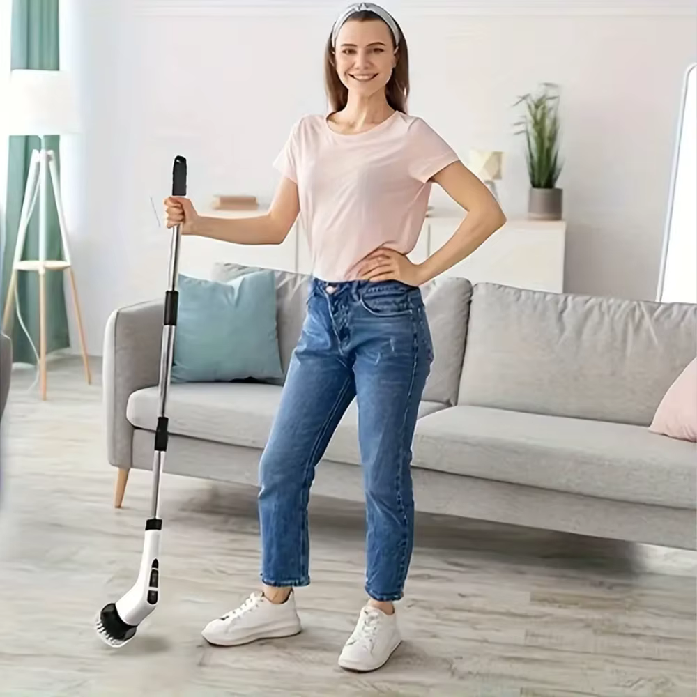 Brosse rotative électrique avec 7 têtes