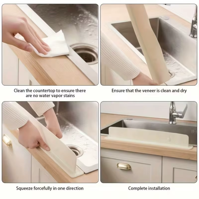 Baffle anti-éclaboussures en silicone à ventouse pour évier de cuisine