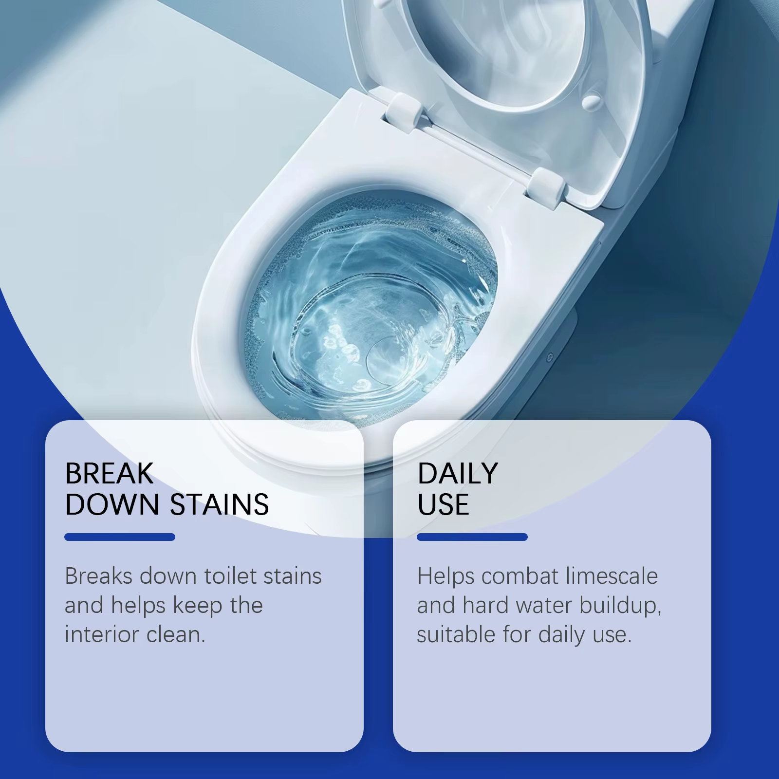 Nettoyant pour toilettes à domicile quotidien – Élimine les taches et les marques jaunes