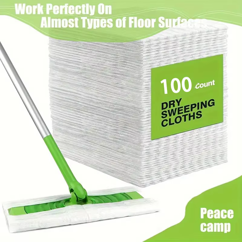 Chiffons de sol électrostatiques jetables en microfibre
