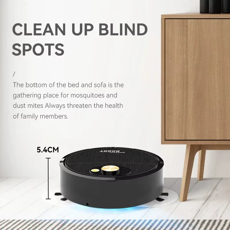 Aspirateur Mini Lenovo 3-en-1, robot aspirateur intelligent, robot de nettoyage domestique, balayage et lavage de la poussière pour la maison, nouveau
