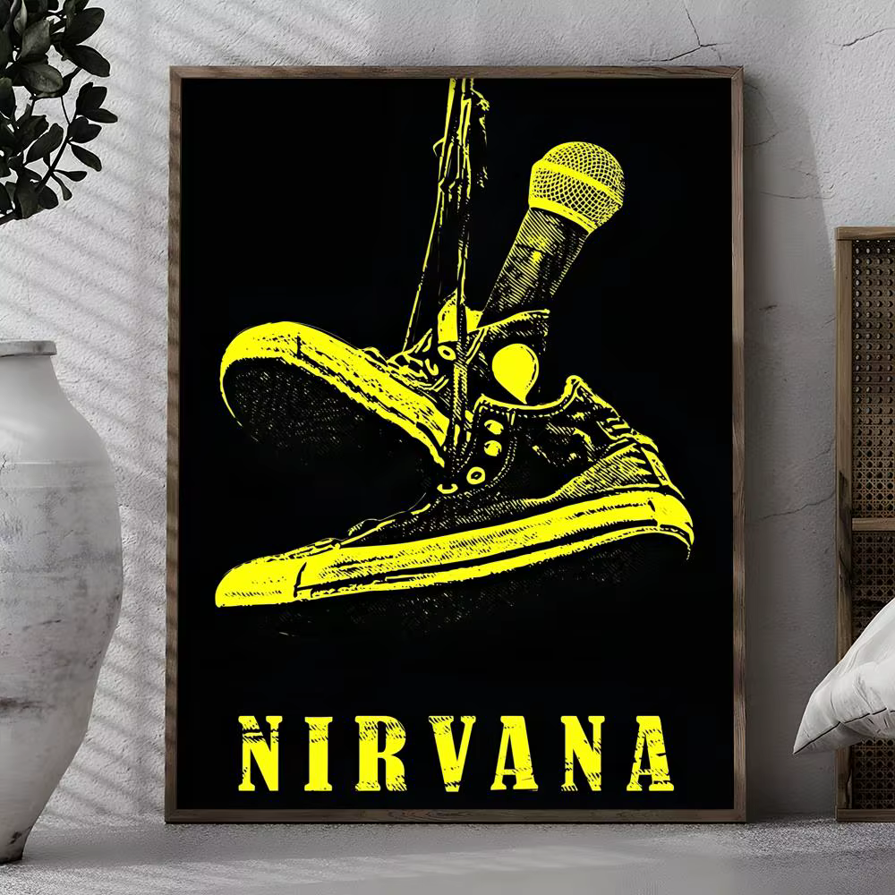 Cool Band N-Nirvana affiche autocollants muraux modernes et minimalistes pour la décoration intérieure salon dortoir Art mural