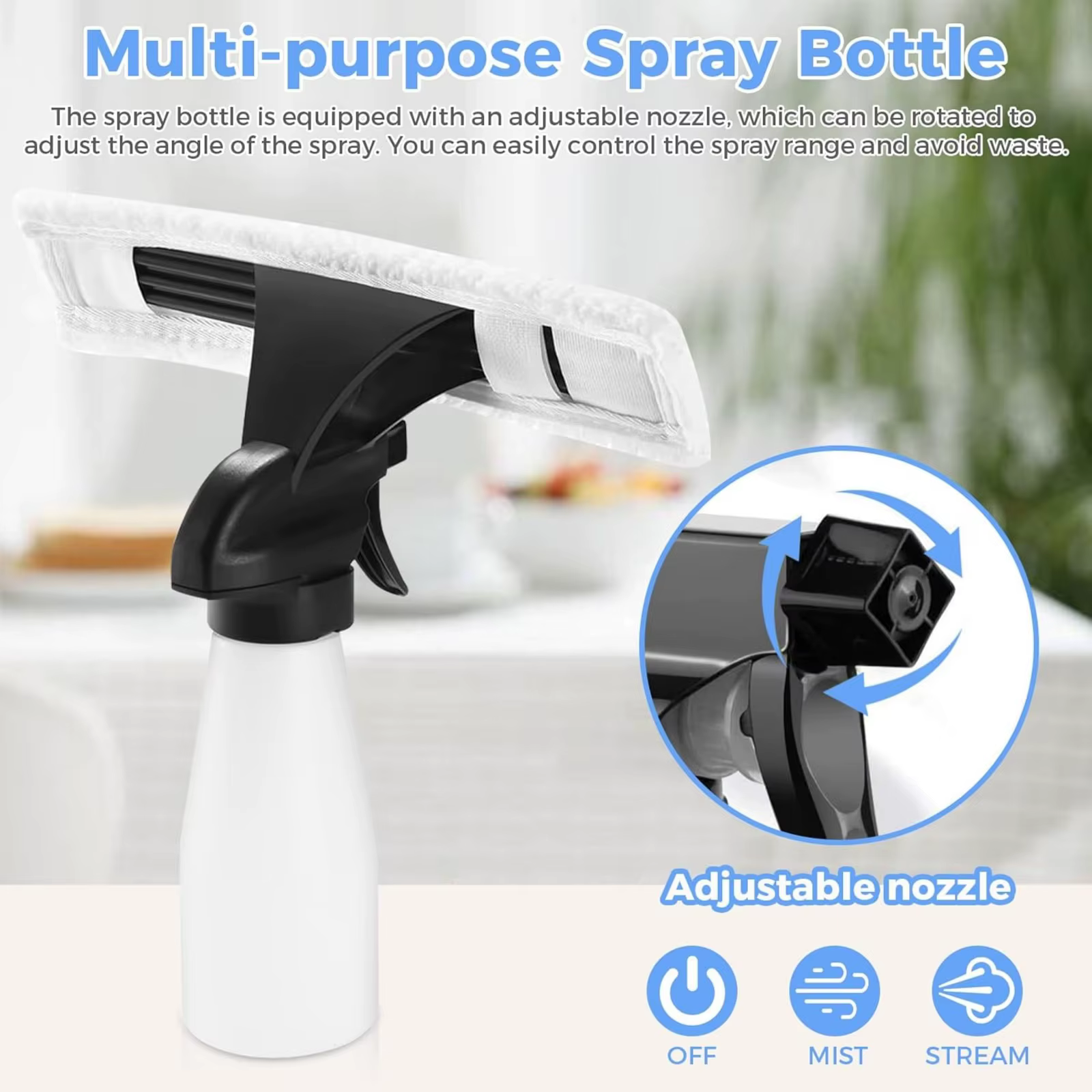 Aspirateur de fenêtre sans fil rechargeable 3 en 1