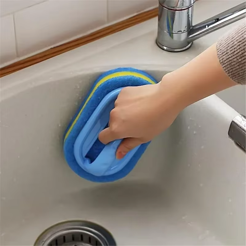 Brosse de nettoyage en éponge avec poignée