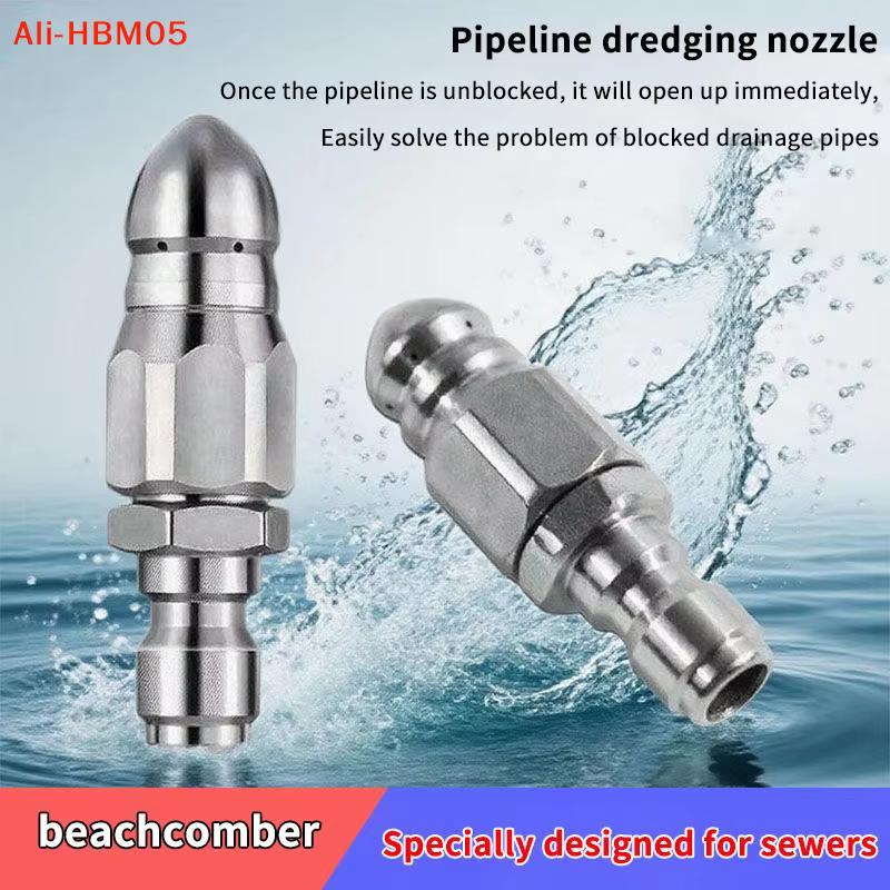 (HB05) Buse de pulvérisation haute pression à jet d'eau pour nettoyage d'égouts