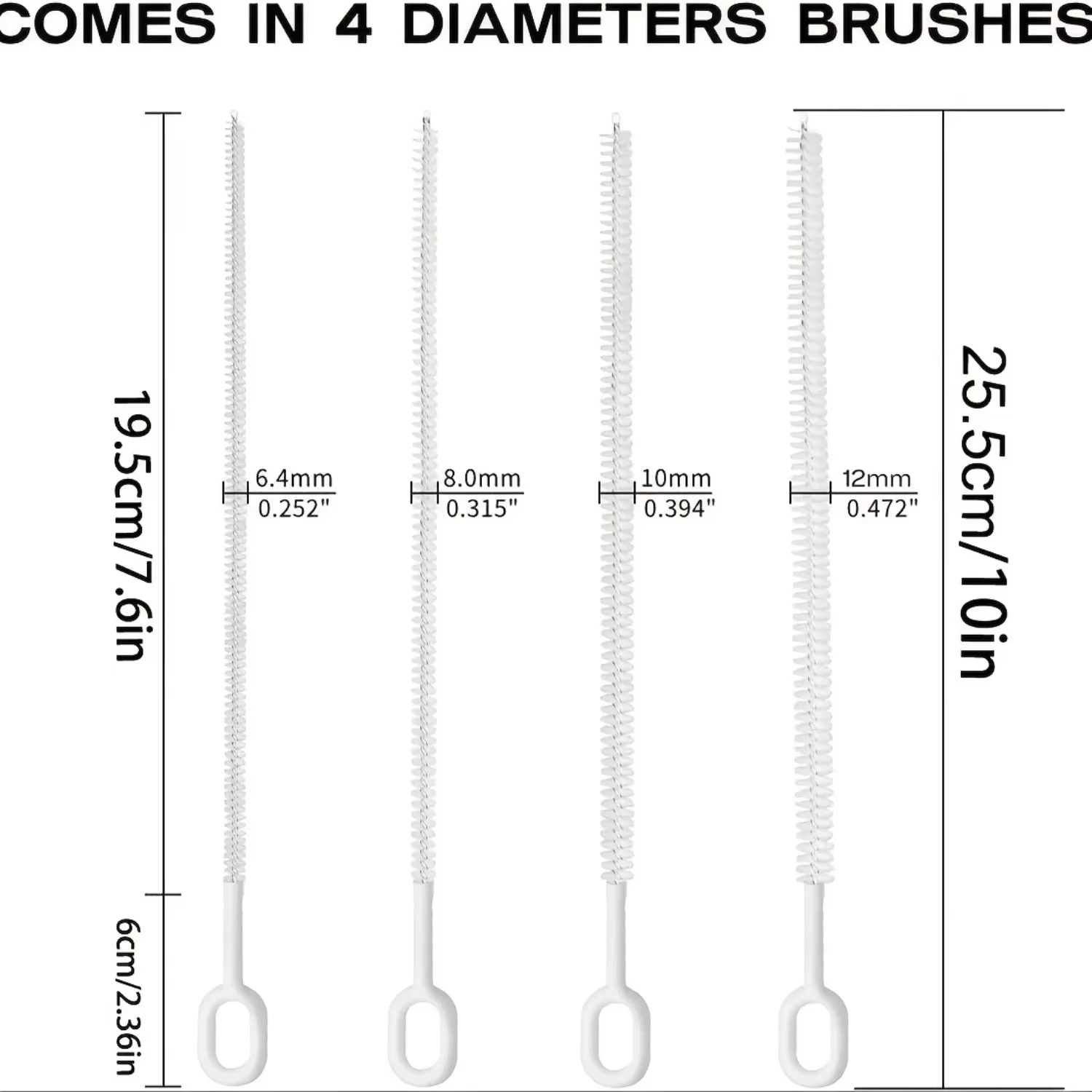 Ensemble de brosses pour nettoyeur de paille robuste – Paquet de 4