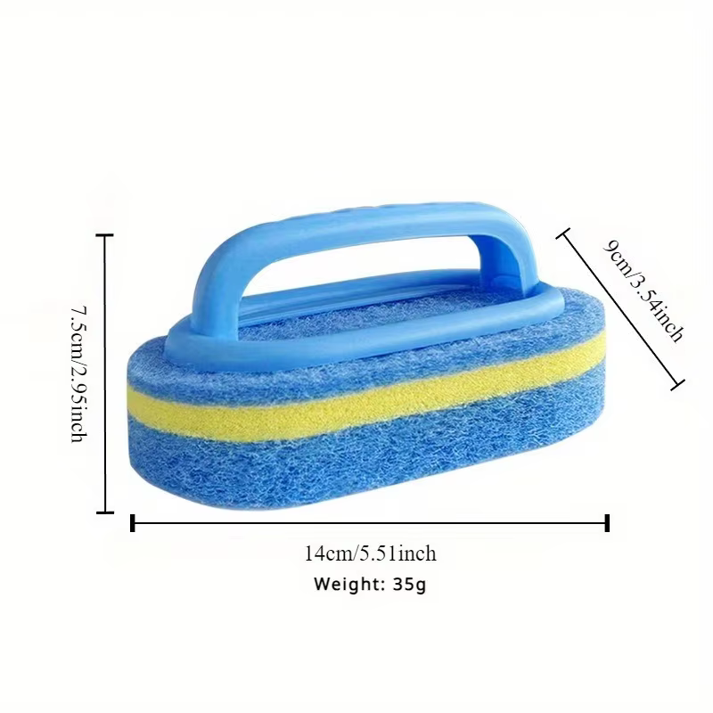 Kit de 3 brosses de nettoyage pour piscine, éponge en PP pour carrelage et paroi de piscine, accessoire d'entretien manuel non électrique