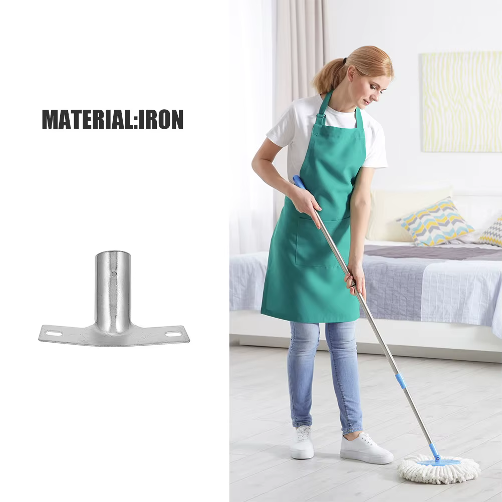 Lot de 2 supports métalliques pour manche de balai