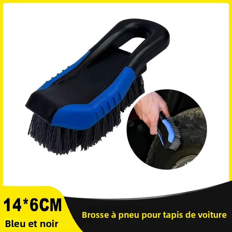 Brosse de pneu de tapis de voiture et nettoyeur de tissus d'ameublement, épurateur de brosse de tapis pour siège intérieur de voiture, nettoyeur de tissu pour taches, épilateur