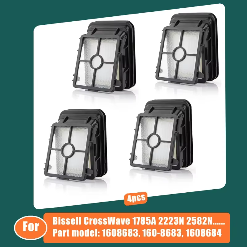 Filtres Bissell Crosswave de qualité supérieure compatibles avec les modèles 1785 3888A 2551 Pet Pro 2306 2554 2596 HydroSteam - Lot de 2