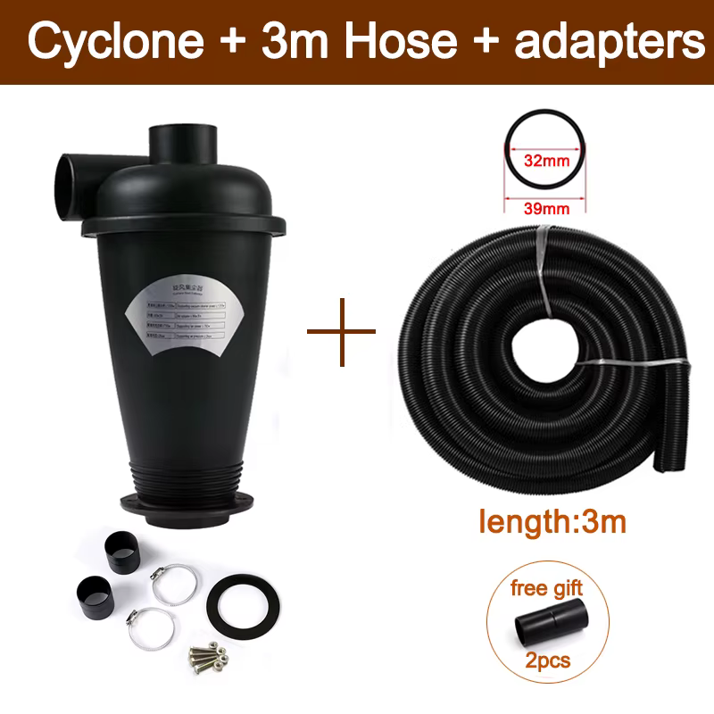 Ensemble de séparateurs Cyclone avec tuyau de diamètre intérieur de 32mm et adaptateur