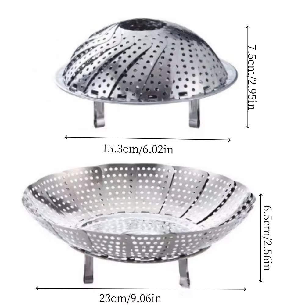 Panier vapeur multifonctionnel en acier inoxydable