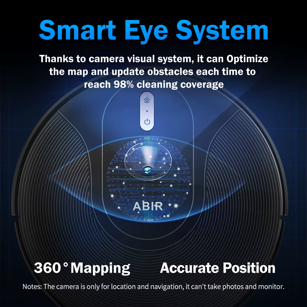Aspirateur robot ABIR X6PRO avec système oculaire intelligent