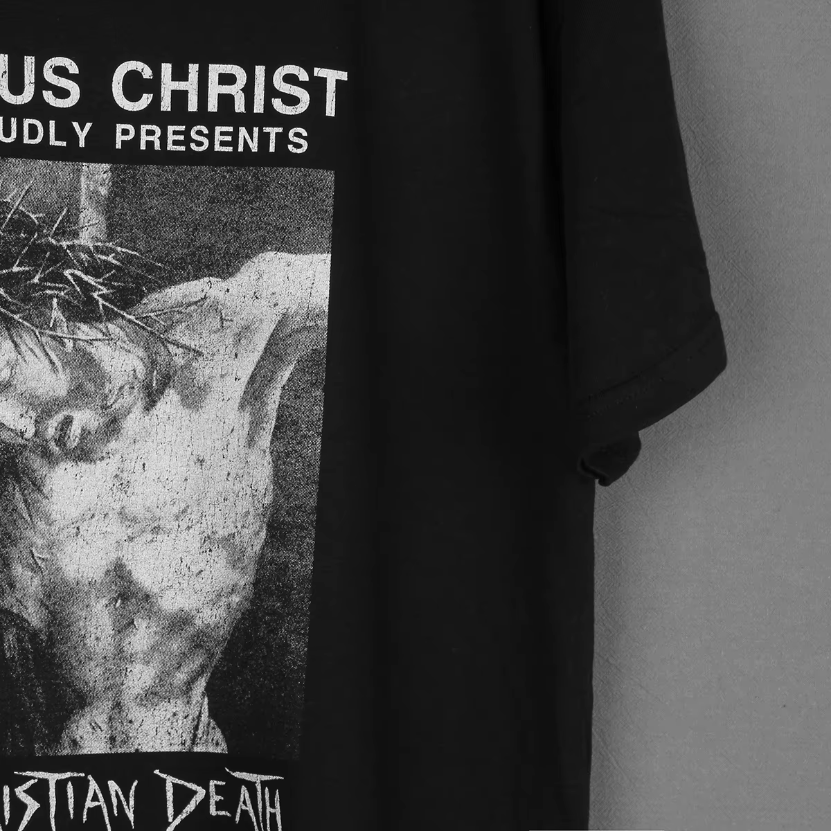 Christian Death t-shirt Goth Rock Band Shadow Project Alien Sex Fiend Bauhaus unisexe graphique lavé coton manches courtes chemise