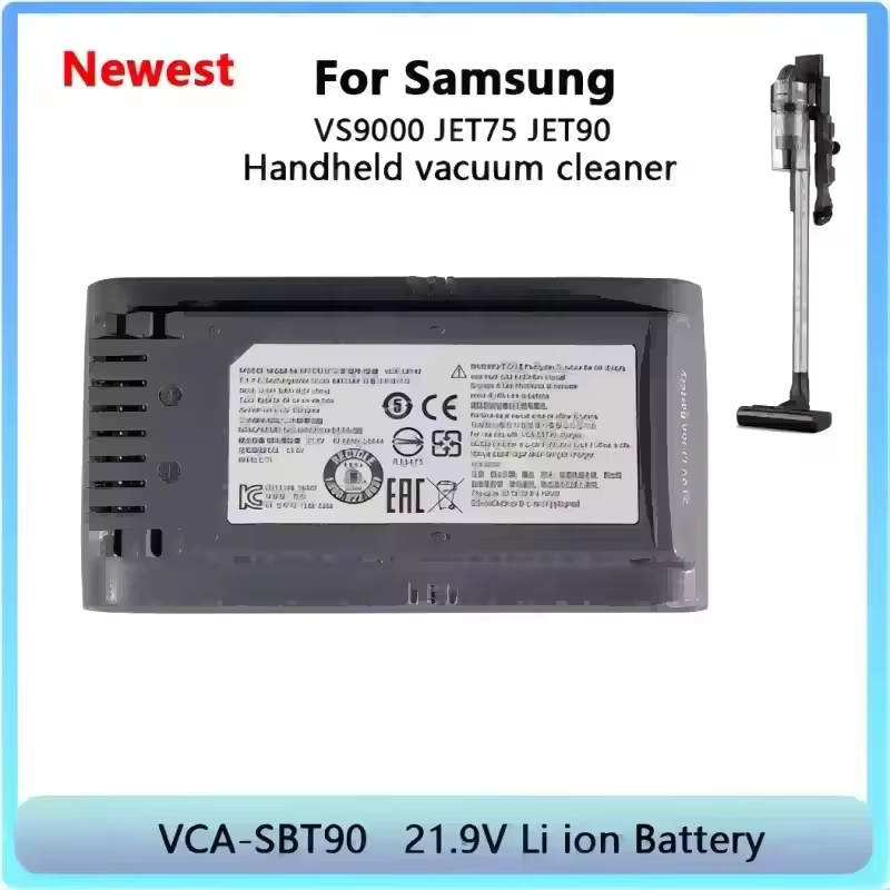 100% batterie de balayeuse originale VCA-SBT90 pour Samsung Vs9000 Jet90 Jet75 Jet90E