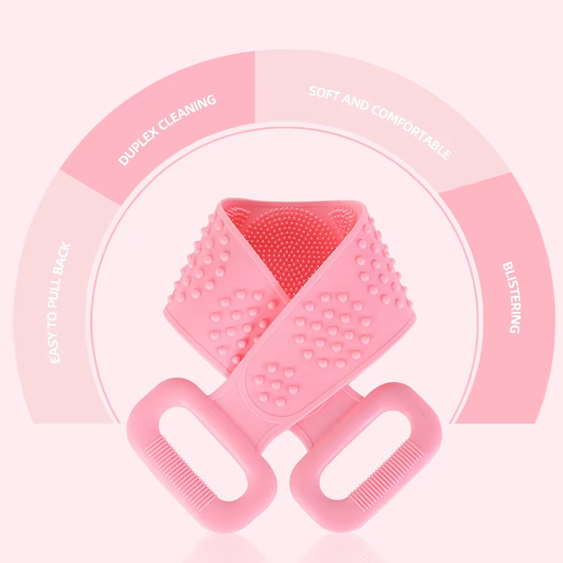 Brosse de Douche Exfoliante en Silicone pour le Corps, Massage Dorsal, Nettoyage de la Peau, Ceinture de Massage Étendue