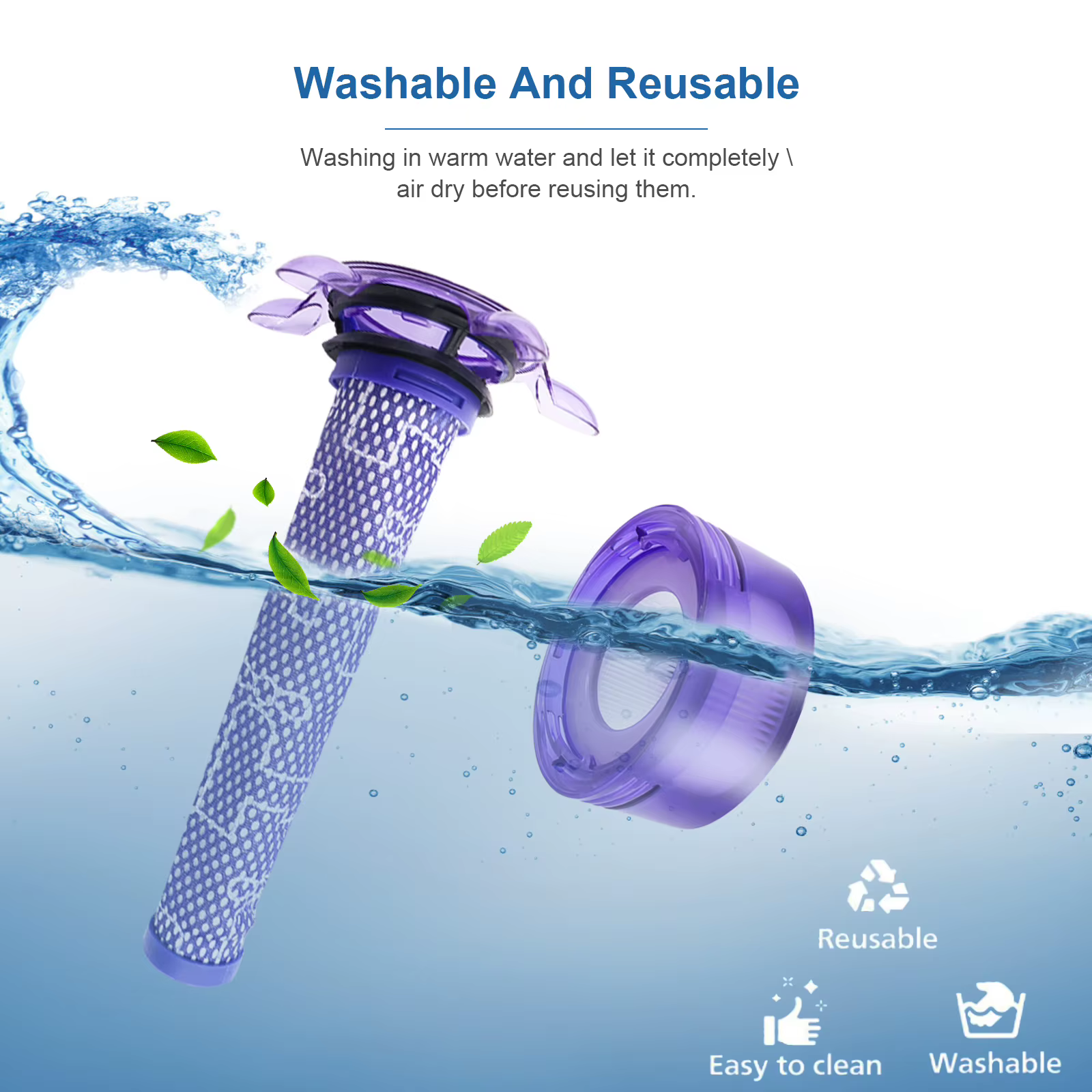 3 pré-filtres + 3 post-filtres HEPA + 1 brosse pour aspirateur Dyson V8 V7