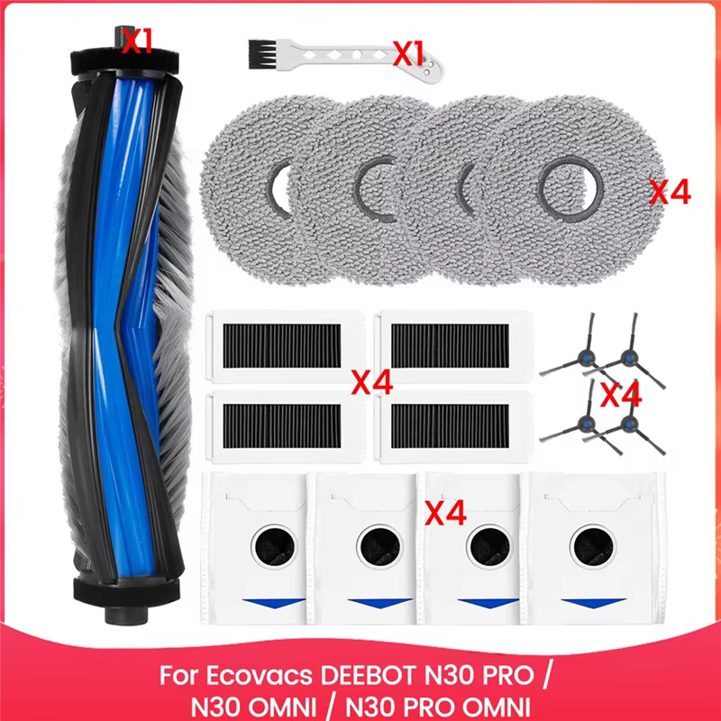 Ensemble d'accessoires pour aspirateur Robot Ecovacs DEEBOT N30 PRO / N30 OMNI / N30 PRO