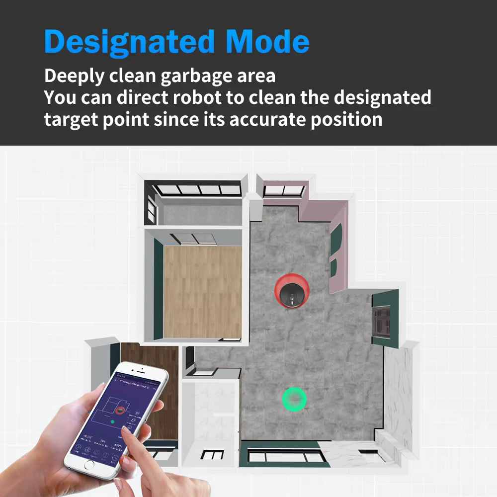 Aspirateur robot ABIR X6PRO avec système oculaire intelligent
