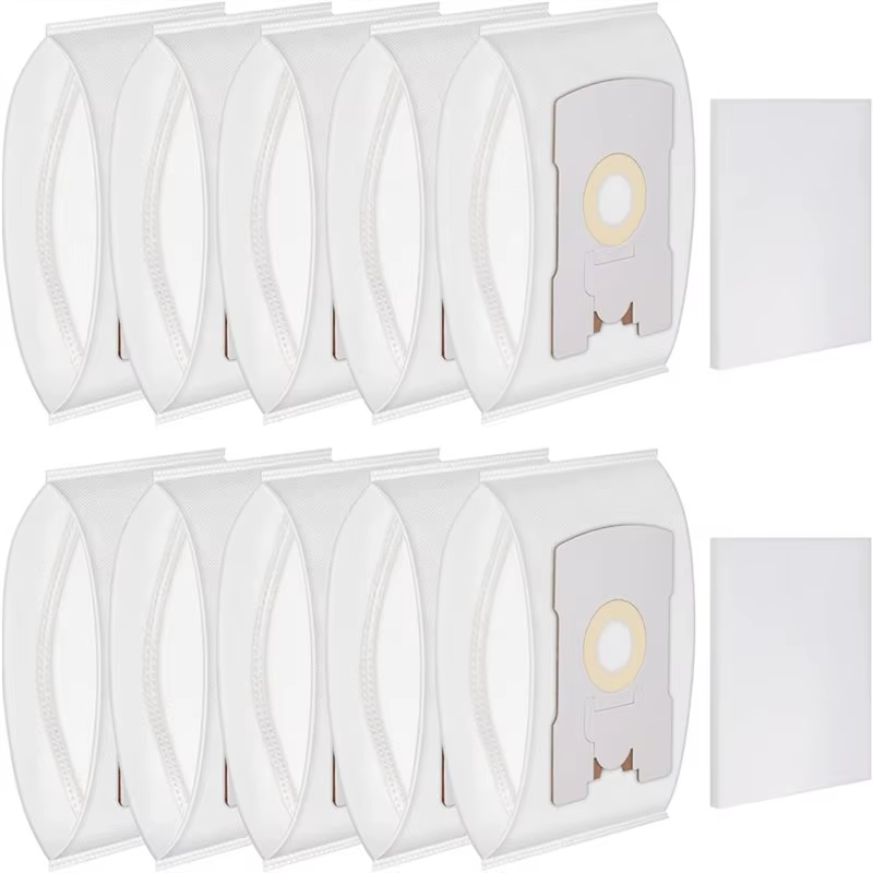 B59B, lot de 10 sacs pour aspirateur, compatibles avec les modèles Vorwerk Kobold VT265, VT270, VT300 et FP300, avec 2 filtres.