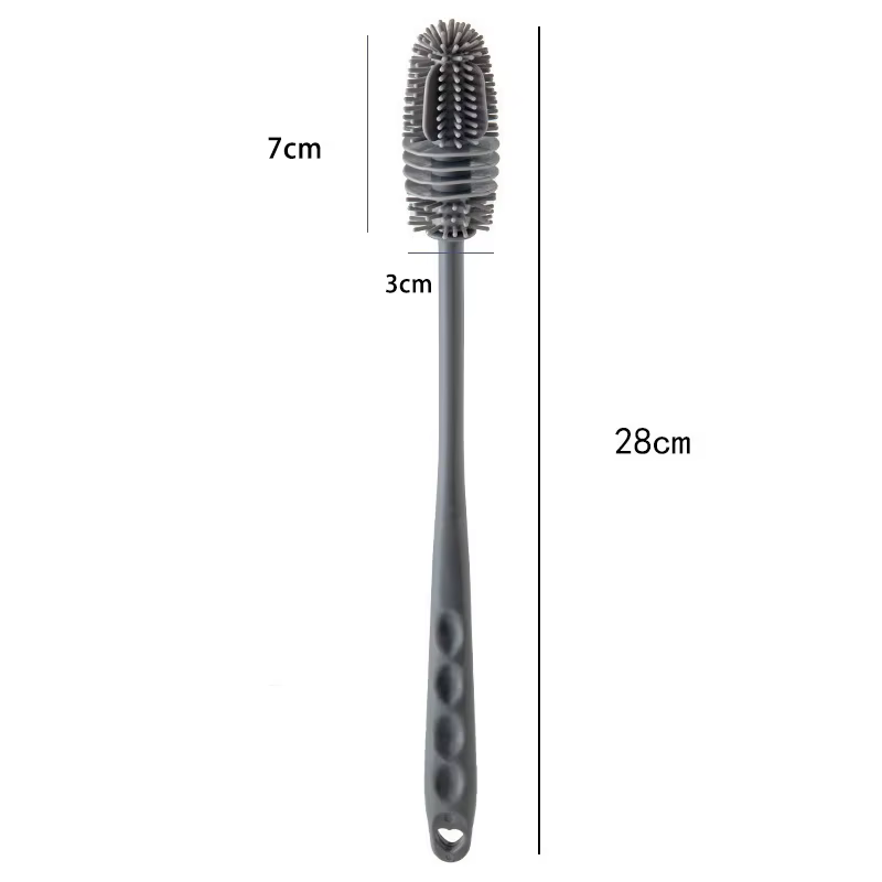 Brosse de nettoyage de verre de bouteille de boisson à Long manche de 28cm
