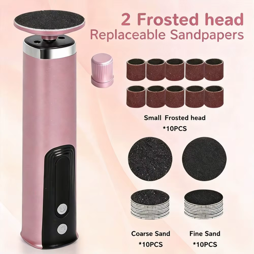 Outil de soin des pieds 2 en 1, outils électriques de soins des pieds et des mains, vernis et lisse, brillant des ongles des pieds, lime de pédicure électrique pour enlever les callosités