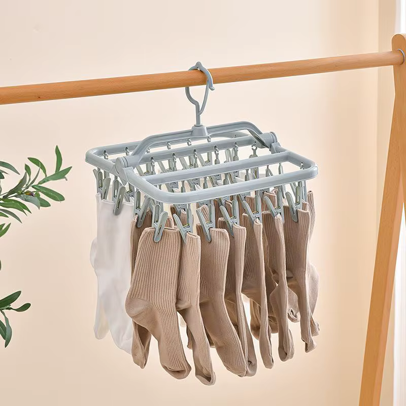 Séchoir à linge pliable avec 32 pinces