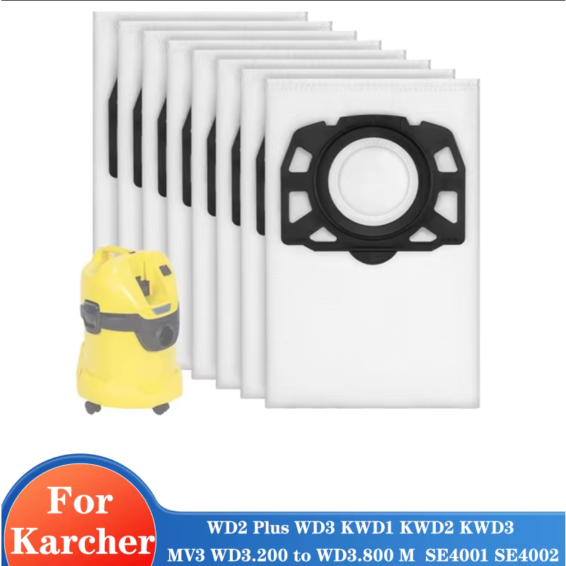 Kit de sacs à poussière compatible avec les aspirateurs robots Karcher WD2 Plus