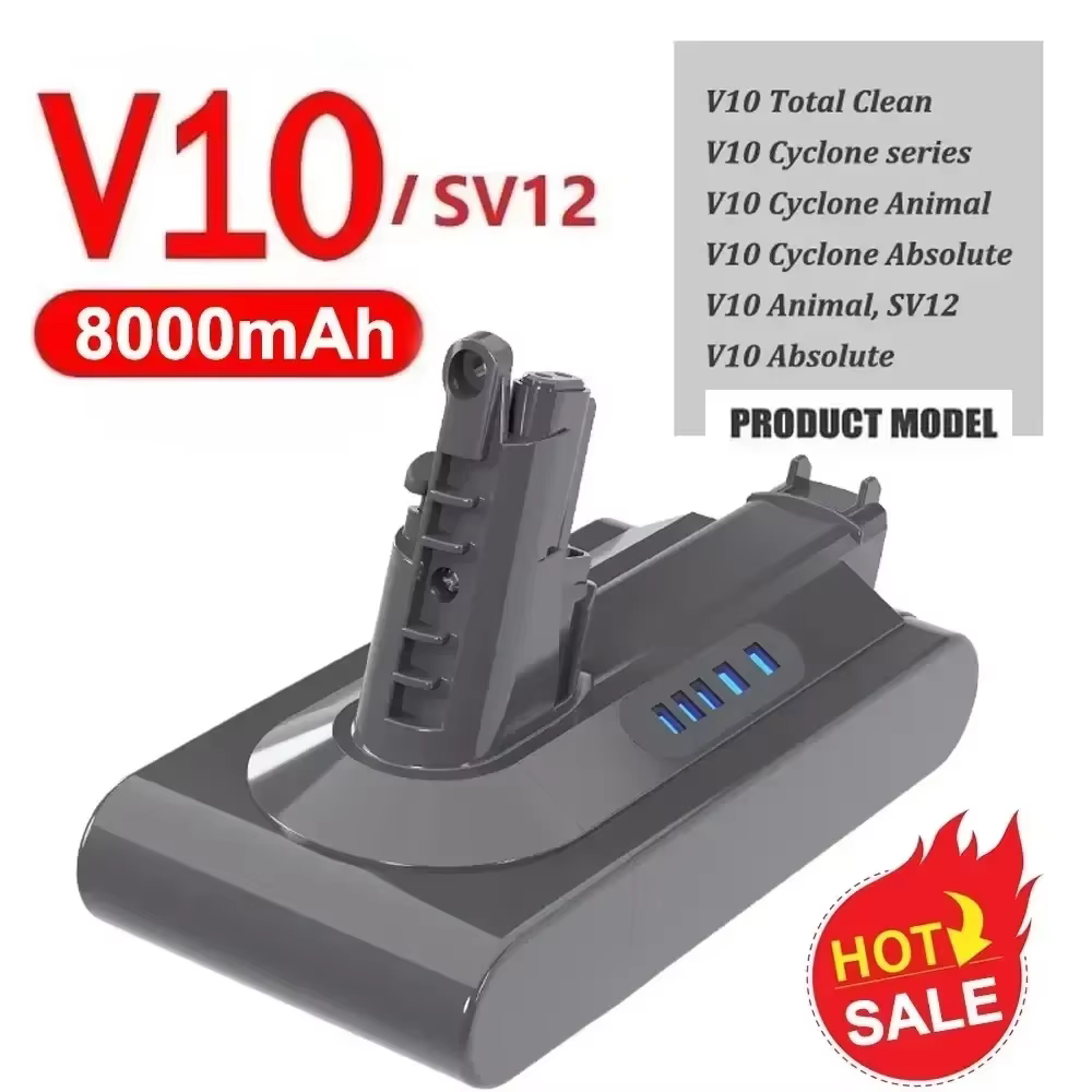 Pour batterie Dyson V10 SV12 6Ah pour aspirateur Cyclone V10/Animal/Absolute/Motorhead/moelleux