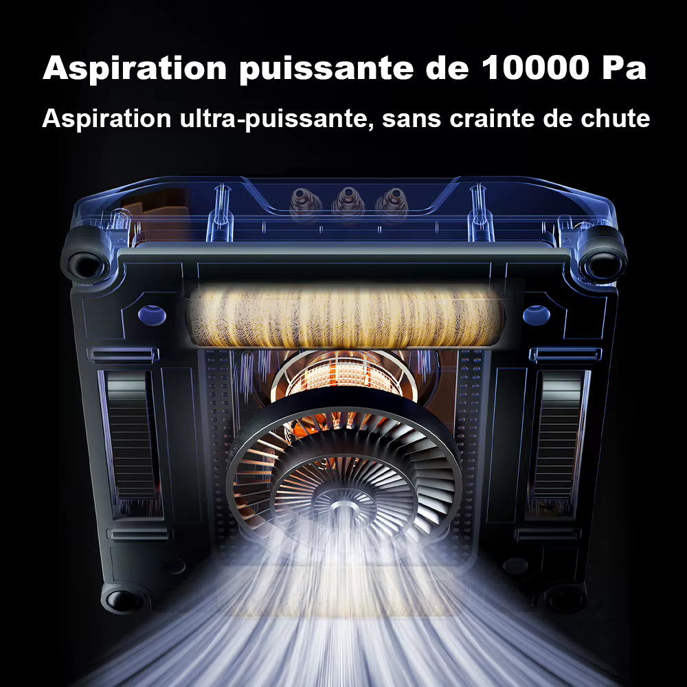 Robot lave-vitres Liectroux S9, 2 brosses rotatives, pulvérisation pompe 6 buses, moteur sans balais, aspiration 10000Pa, 4 brosses d’angle,vitres sans cadre, 8 microrupteurs, appli & télécommande, al