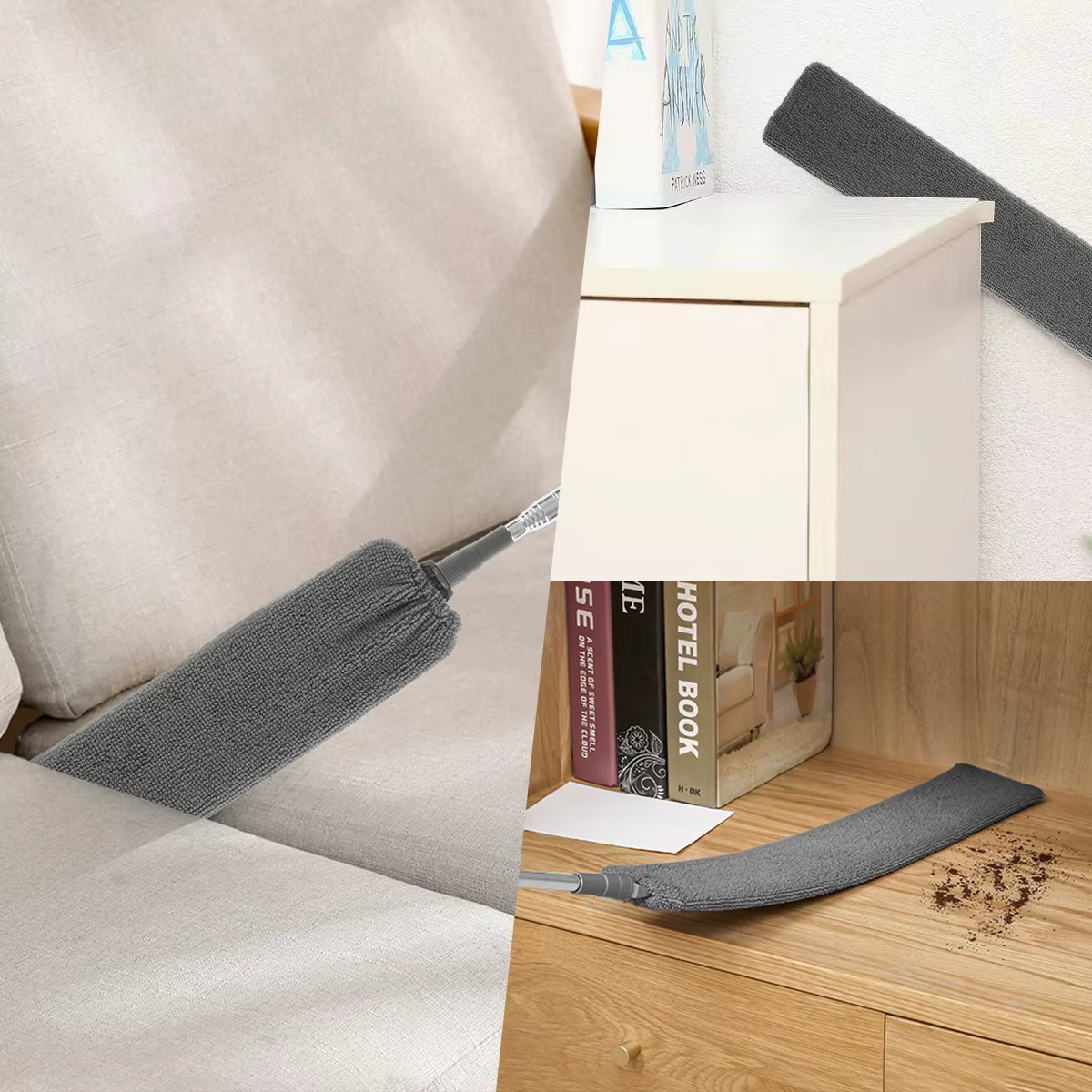 Nettoyeur de poussière d'écart rétractable en microfibre