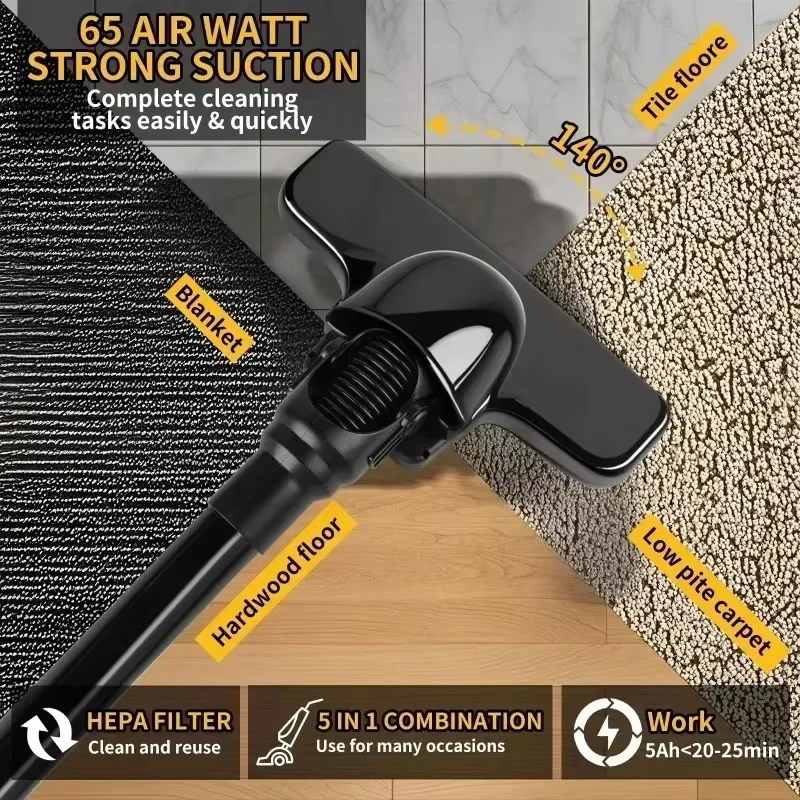 Aspirateur DCV501 adapté aux coins difficiles d'accès, aux maisons, aux tapis et aux autres lieux nécessitant un nettoyage, compatible avec la batterie Dewalt