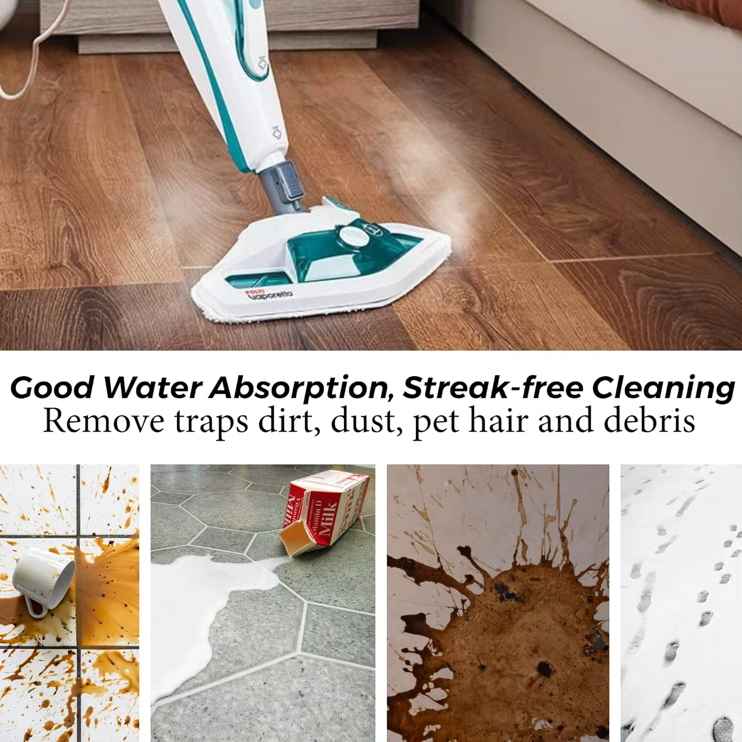 Serpillières Microfibres pour Polti Vaporetto Smart 35_Mop