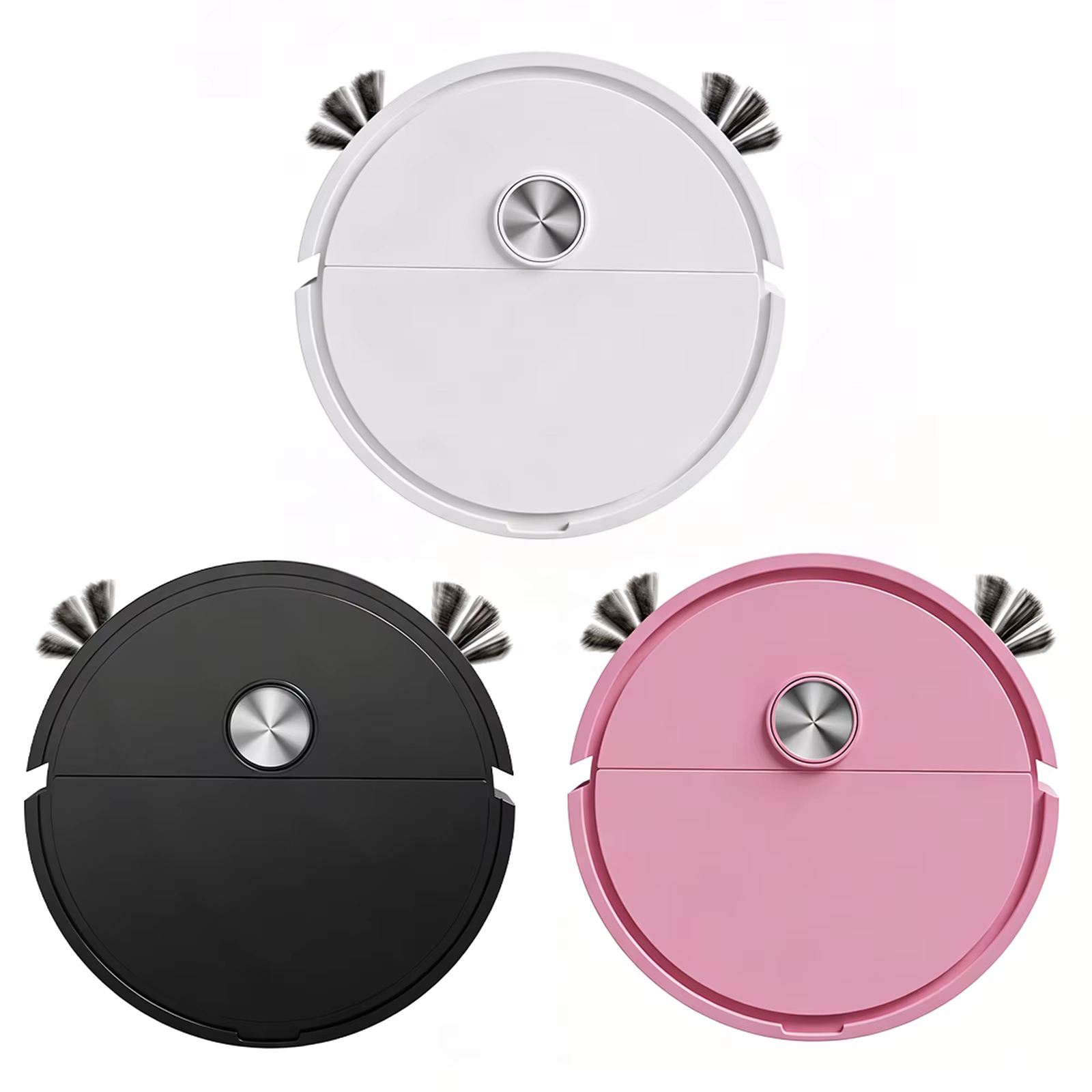 Mini aspirateur robot 3 en 1, machine de nettoyage intelligente avec évitement automatique des obstacles, facile à utiliser pour les poils d'animaux, les sols durs et les tapis