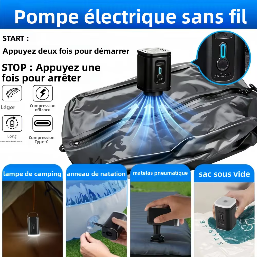 Sacs de rangement sous vide de voyage 17L avec pompe à air