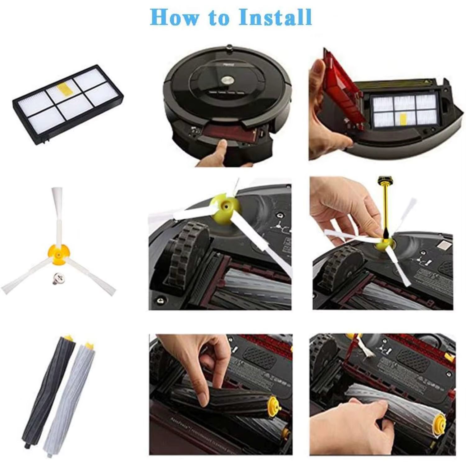 Pièces de rechange pour iRobot Roomba série 800/900 800 850 860 865 866 870 880 886 890 900 950 960 965 966 967 970 980