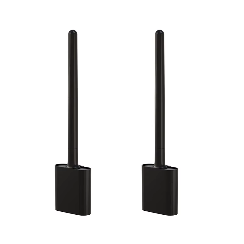 MINI brosse de toilette en Silicone anti-fuite d'eau avec Base Wc