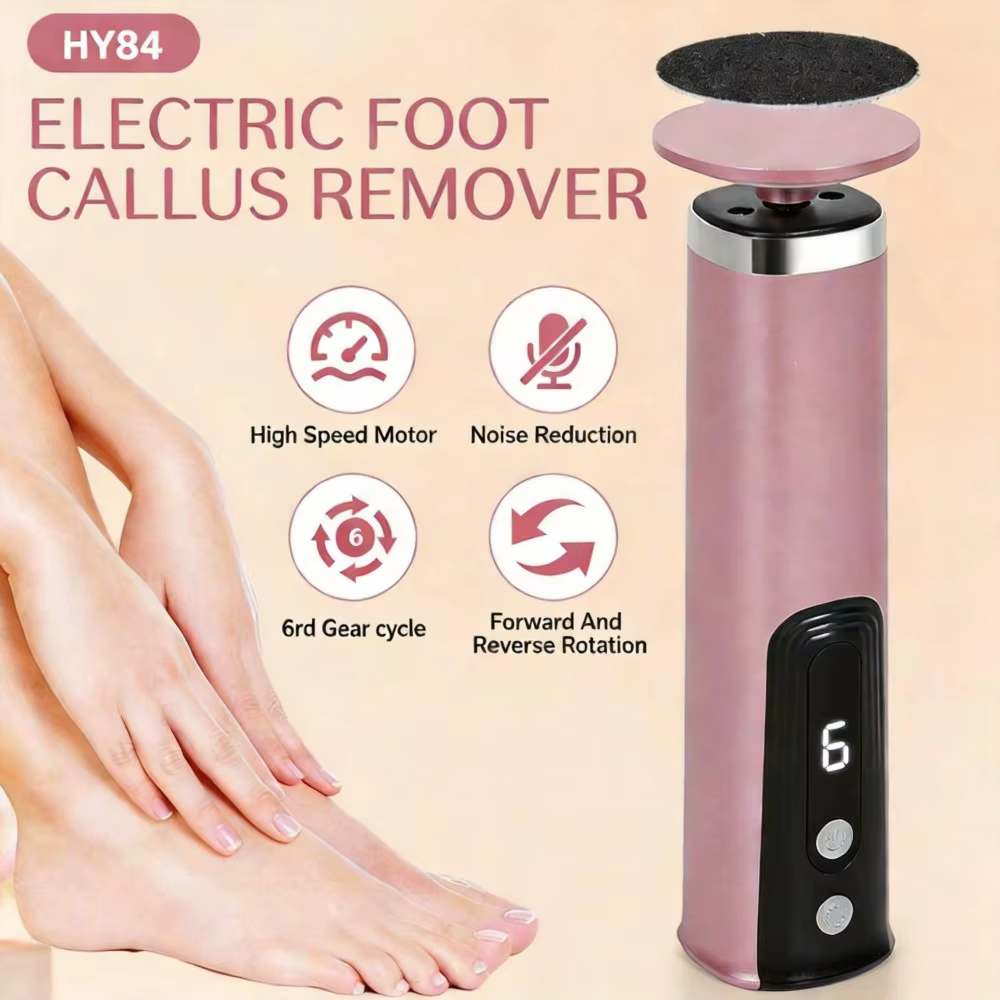 Outil de soin des pieds 2 en 1, outils électriques de soins des pieds et des mains, vernis et lisse, brillant des ongles des pieds, lime de pédicure électrique pour enlever les callosités
