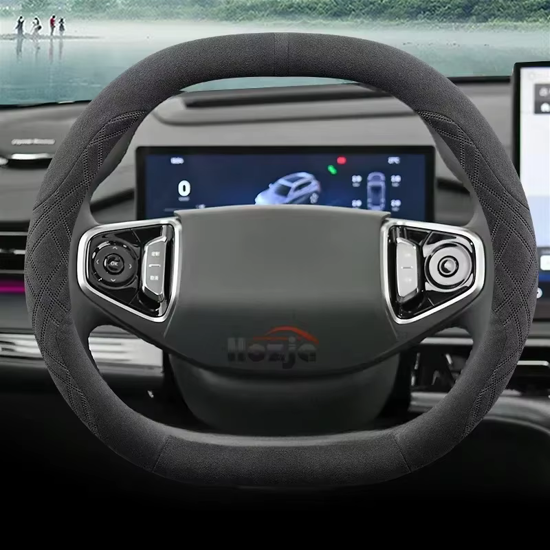 Housse de volant de voiture en daim et cuir, antidérapante, pour tous les nouveaux Dacia Spring 2024 2025, accessoires automobiles de style automobile