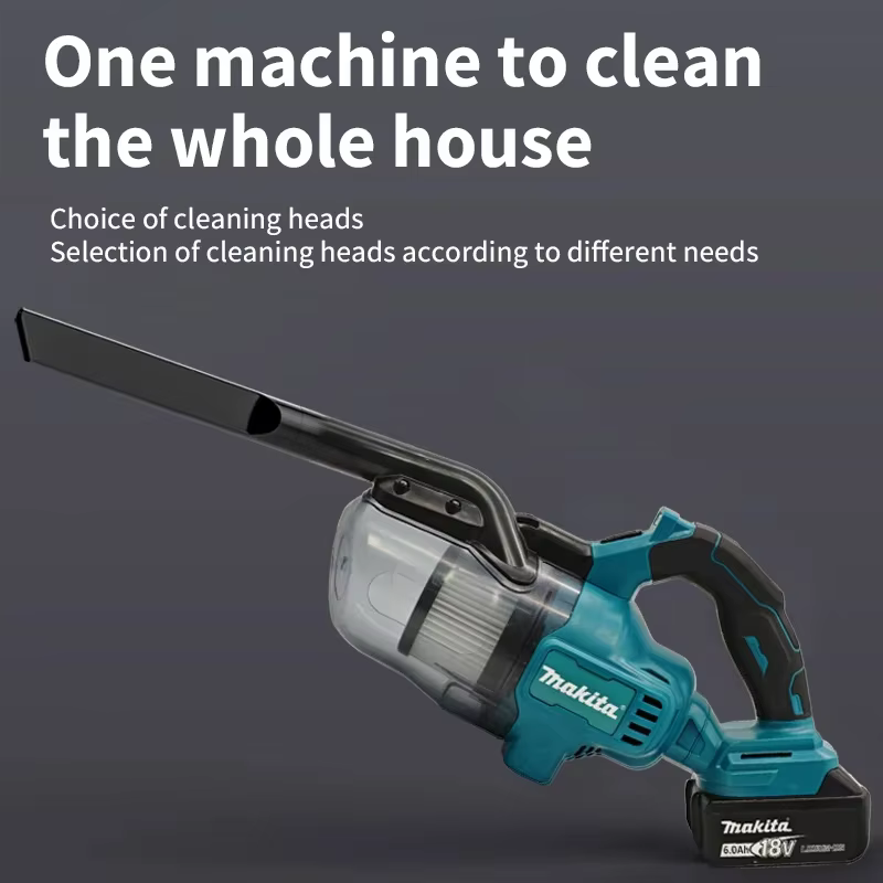 Aspirateur à main sans fil Makita 18V, collecteur de poussière pour le nettoyage des sols, des tapis, des voitures, des poils d'animaux, outil électrique
