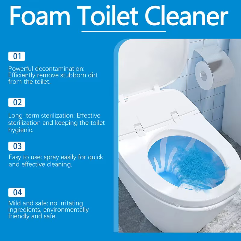Nettoyant WC en mousse, nettoyage en profondeur, forte décontamination et élimination des odeurs, adapté aux toilettes à la turque, aux urinoirs et aux réservoirs de toilettes