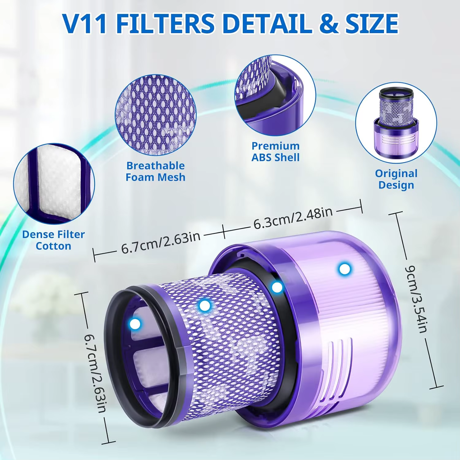 Pour Dyson V11 Animal/V11 couple entraînement V15 détecter accessoires filtre lavable Cyclone aspirateur pièces de rechange