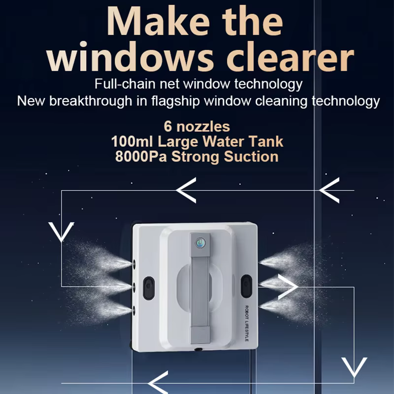 Robot Nettoyeur de Vitres 2026 pour Verre Sans Cadre
