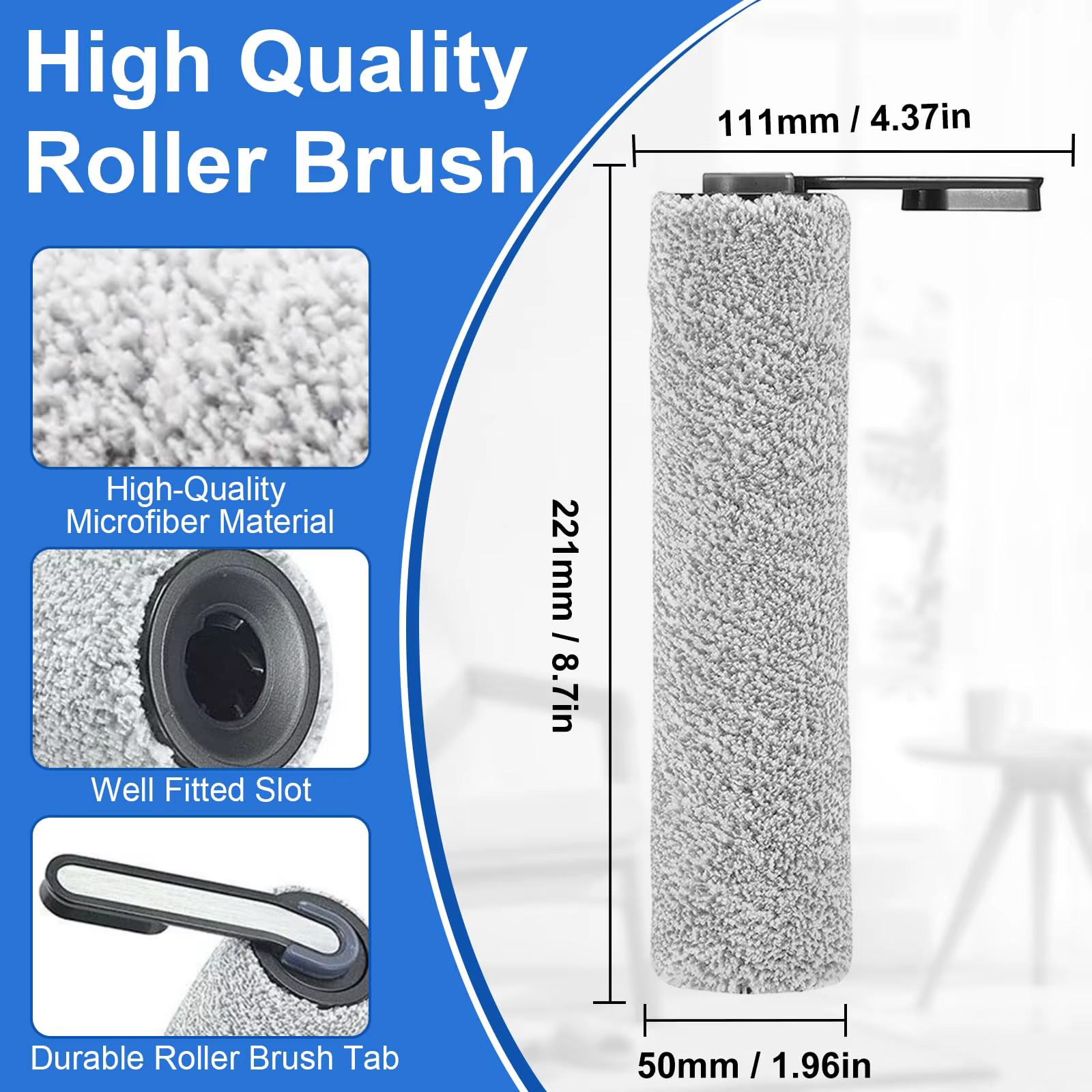 Kit de remplacement de brosse à rouleaux et de filtre compatible avec Tineco Floor ONE Stretch S6