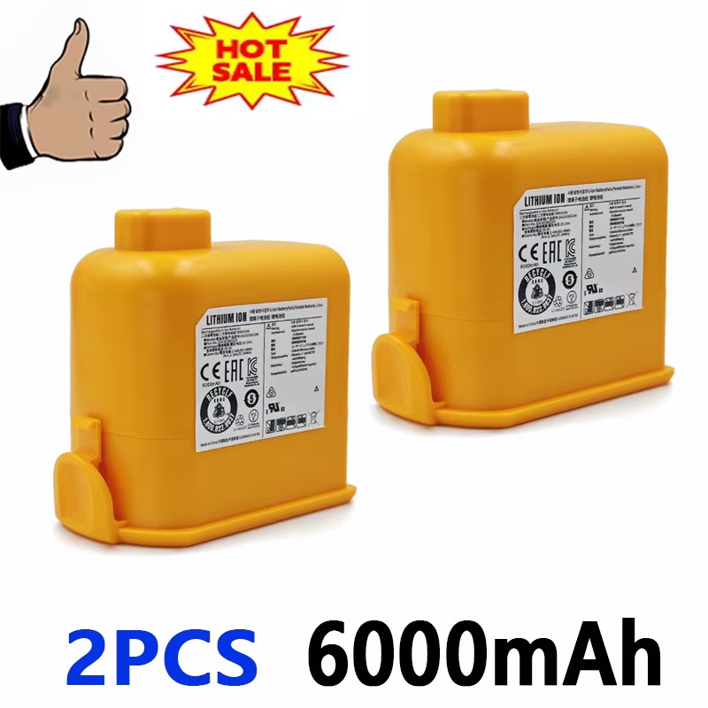 Batterie de remplacement pour LG CordZero A9 4000mAh 6000mAh compatible avec A9S/P9 Vacuum EAC63382204/EAC63382201.