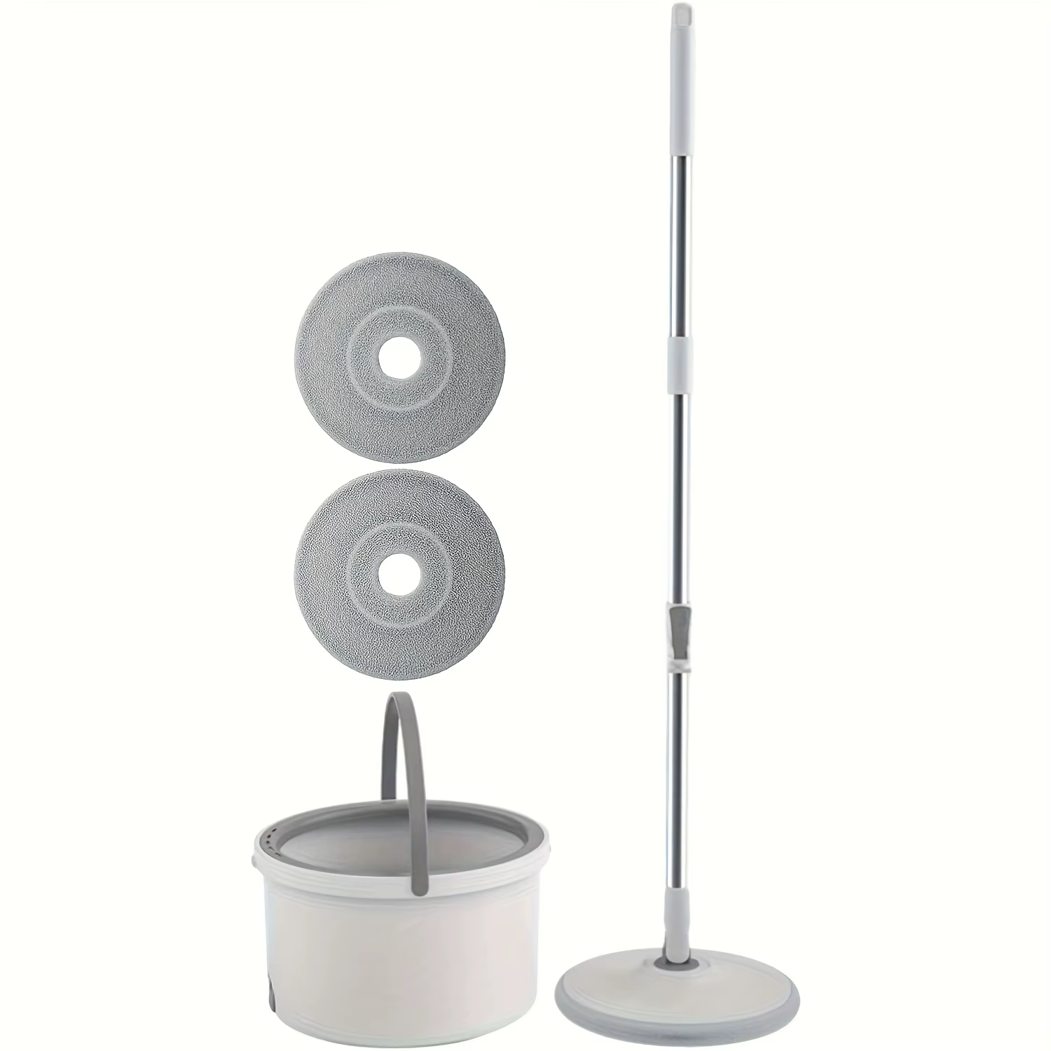 360 ° Ensemble serpillière rotative et seau avec essoreuse réglable pour le nettoyage des sols en carrelage