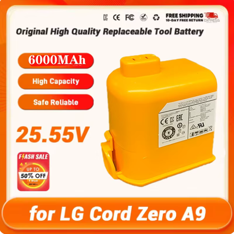 Bonne batterie d'aspirateur 6000mAh pour LG Cord Zero A9
