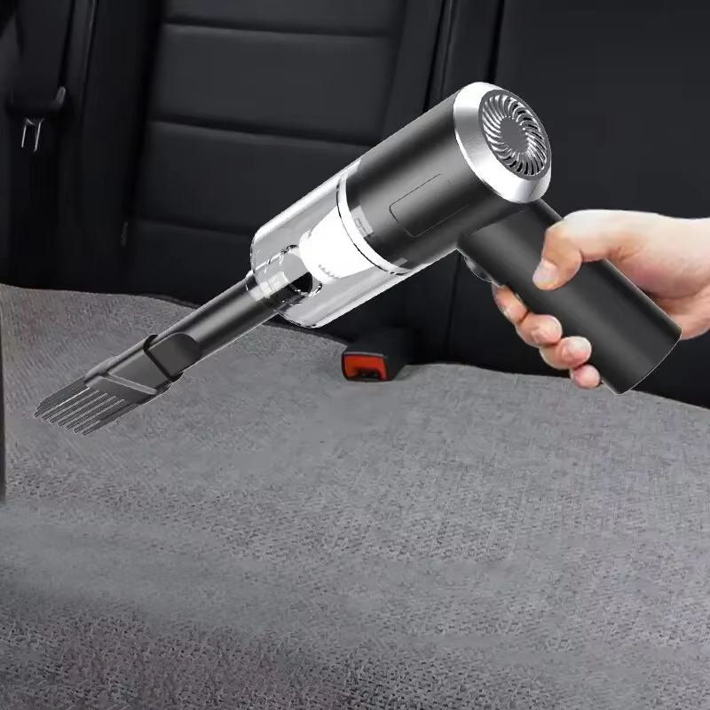 Aspirateur à main sans fil haute puissance, mini aspirateur portable pour voiture avec fonction sèche-cheveux pour le nettoyage intérieur des véhicules