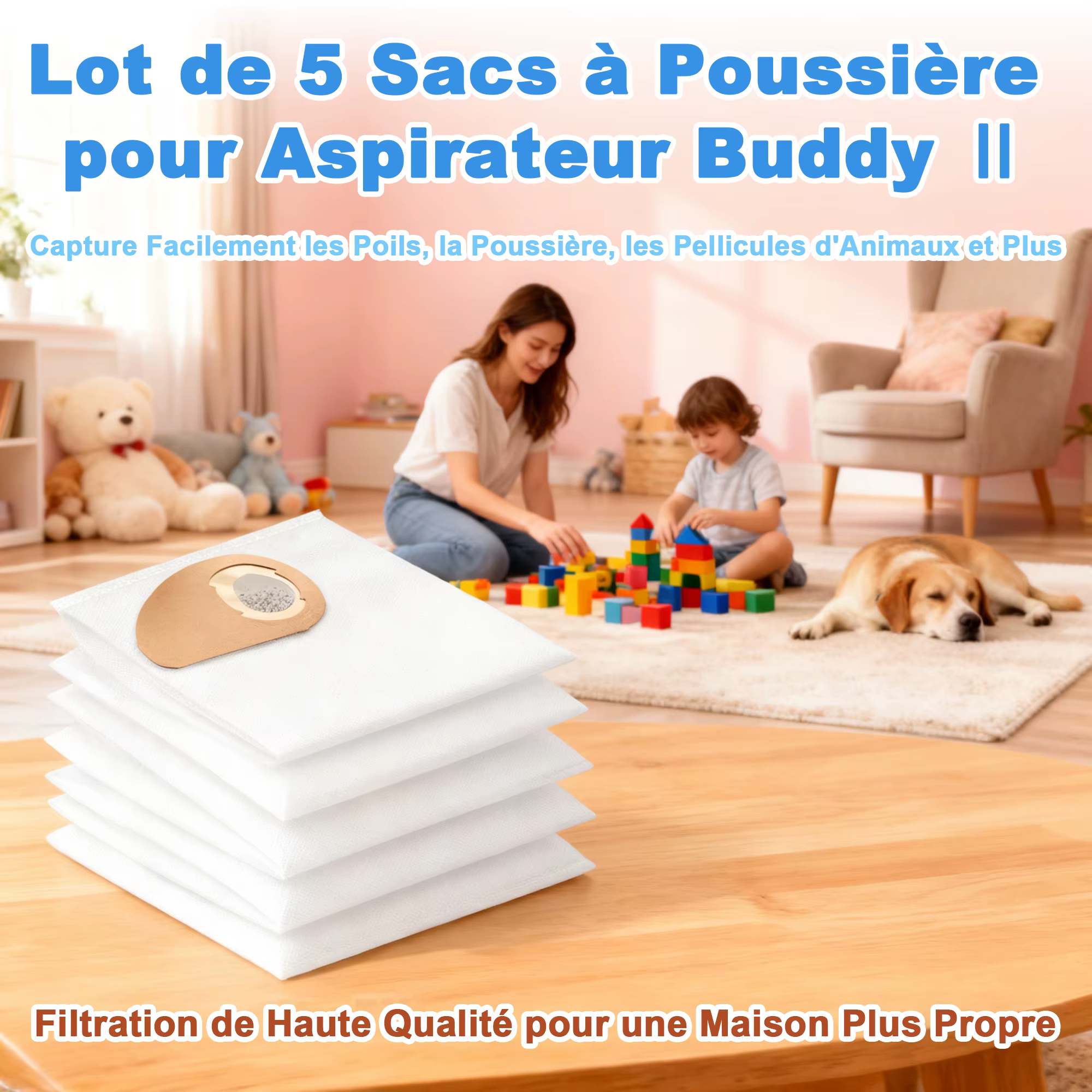 Sacs d'aspirateur pour Nilfisk Buddy II 12/18/12L/18L INOX