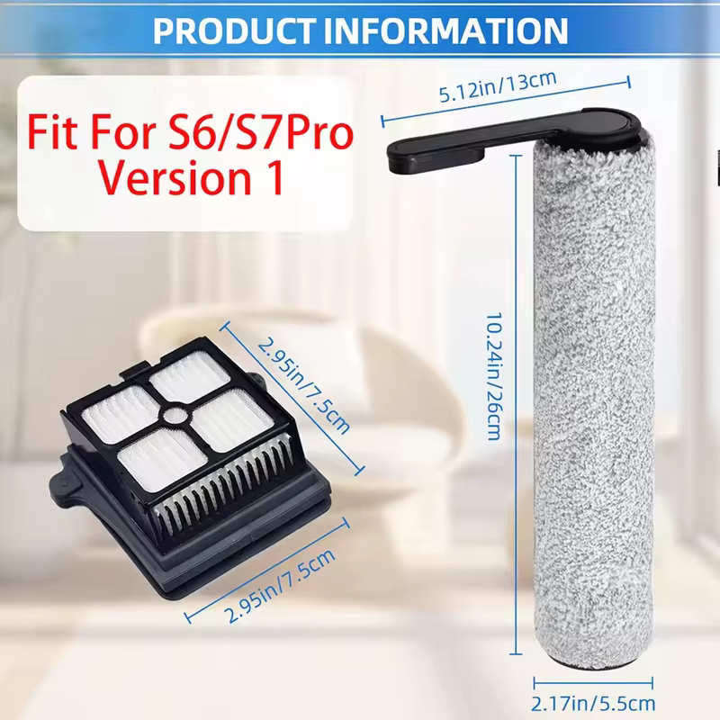 Tineco Floor ONE S7 Pro accessoires pour aspirateur sec et humide sans fil rouleau de brosse et réservoir de filtre HEPA pièces de rechange